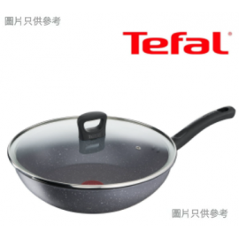 TEFAL 特福 28cm易潔炒鍋連玻璃蓋 健樂廚電磁爐系列-G13416