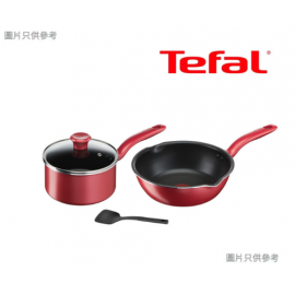 TEFAL 特福G135S4/易潔深廚具(24cm深煎鍋+18cm單柄鍋+玻璃蓋+易潔鏟)