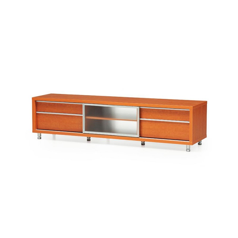 RED APPLE TV CABINET WITH GLASS SLIDING DOOR AND 4 DRAWERS TR082-60
