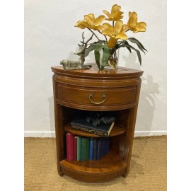 ROSEWOOD CORNER SHAPED SIDE TABLE/CABINET