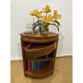 ROSEWOOD CORNER SHAPED SIDE TABLE/CABINET