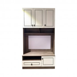 環保立體系列 - 米白+橡木色 組合電視櫃