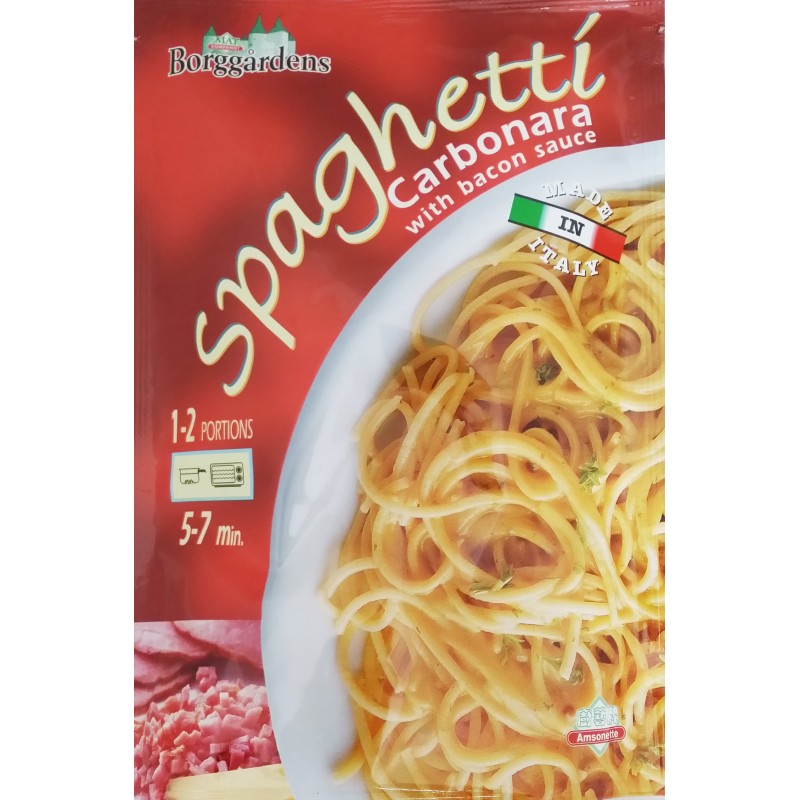 Italy Borggardens Spaghetti Carbonoara With Bacon Sauce 160g.